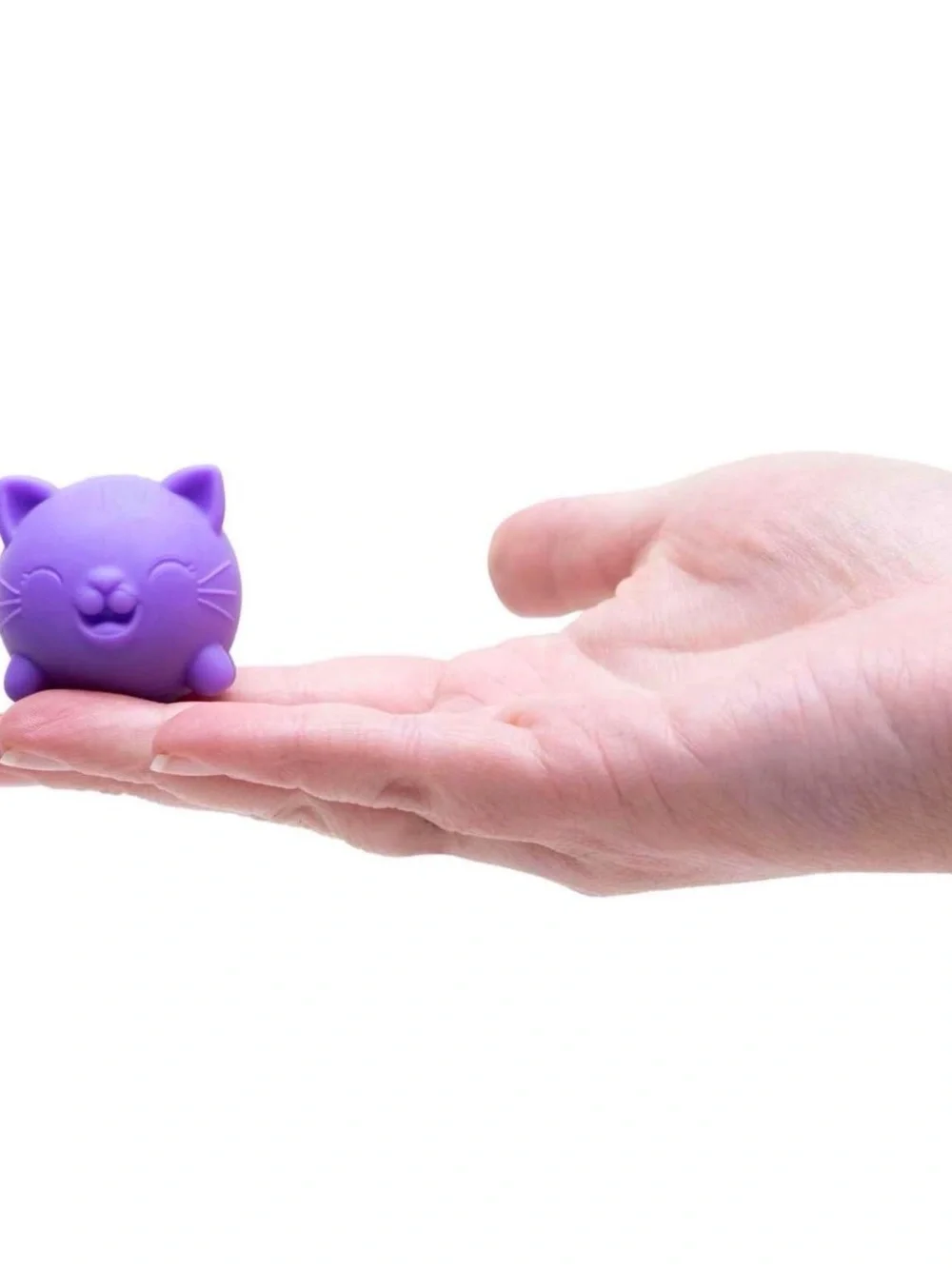 Nee Doh Cool Cats Teenie Tactile Squishy Squeeze Toy Set, 4 Pack, Ages 3+